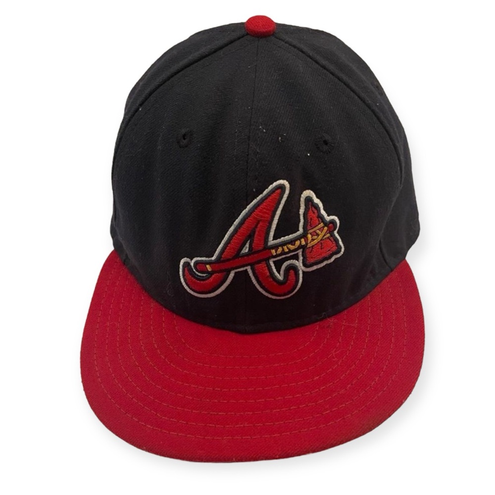 New Era 59Fifty Atlanta Braves Hat Baseball Cap Fitted 6.7/8 Official On Field